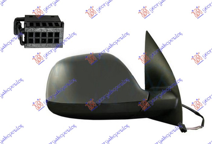 ΚΑΘΡΕΦΤΗΣ ΗΛΕΚΤΡΙΚΟΣ ΘΕΡΜΑΙΝΟΜΕΝΟΣ ΗΛΕΚΤΡΙΚΑ ΑΝΑΚΛΙΝΟΜΕΝΟΣ ΒΑΦΟΜΕΝΟΣ (ΜΑΥΡΗ ΒΑΣΗ) (7 PIN) (Α ΠΟΙΟΤΗΤΑ) (CONVEX GLASS) ΔΕΞ