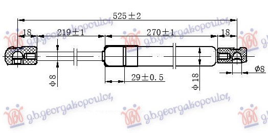 ΑΜΟΡΤΙΣΕΡ ΠΟΡΤΑΣ ΚΑΡΟΤΣΑΣ (525L-150N)