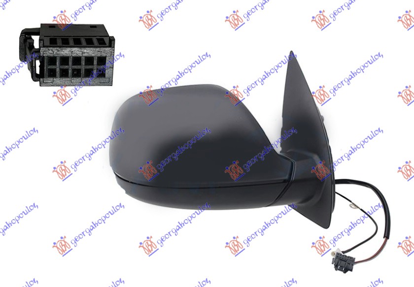 ΚΑΘΡΕΦΤΗΣ ΗΛΕΚΤΡ. ΘΕΡΜΑΙΝ. ΗΛ. ΑΝΑΚΛ. ΒΑΦΟΜ. (ΜΑΥΡΗ ΒΑΣΗ) (W/Radio Antenna System) (ASPHERICAL GLASS) (Α ΠΟΙΟΤΗΤΑ) ΑΡ