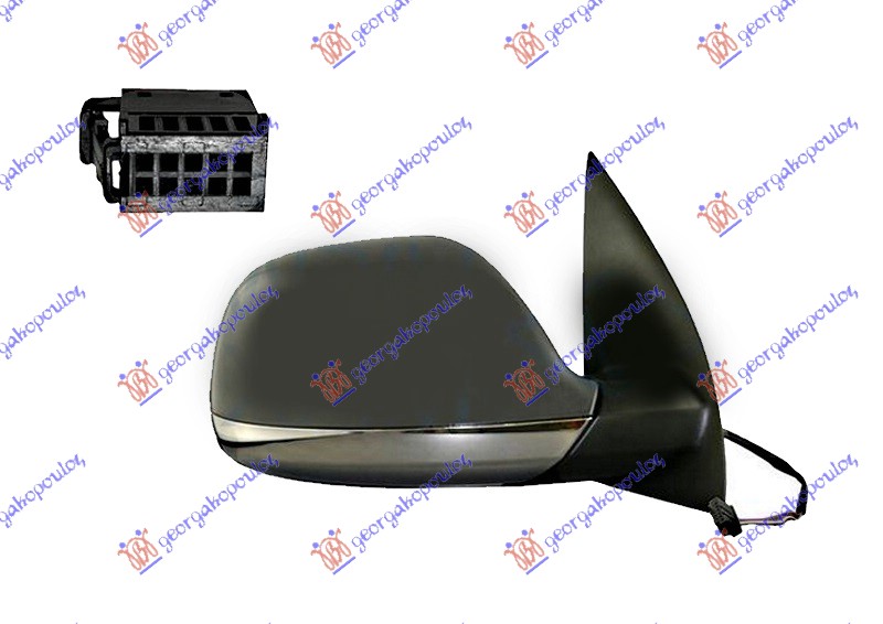 ΚΑΘΡΕΦΤΗΣ ΗΛΕΚΤΡ. ΘΕΡΜΑΙΝ. ΗΛ. ΑΝΑΚΛ. ΒΑΦΟΜ. (ΧΡΩΜΙΟ ΒΑΣΗ) (ΜΕ ΚΕΡΑΙΑ) (7+1 PIN) (ASPHERICAL GLASS) (Α ΠΟΙΟΤΗΤΑ) ΑΡ