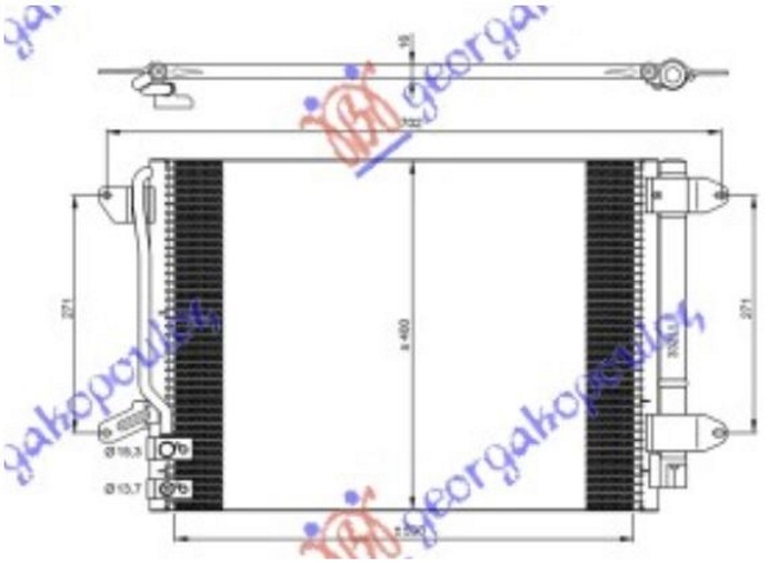 ΨΥΓΕΙΟ A/C ΒΕΝΖΙΝΗ/ΠΕΤΡΕΛΑΙΟ (540x370x16) (KOYO)