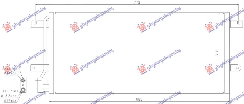 ΨΥΓΕΙΟ A/C ΒΕΝΖΙΝΗ-ΠΕΤΡΕΛΑΙΟ (683x308x16)