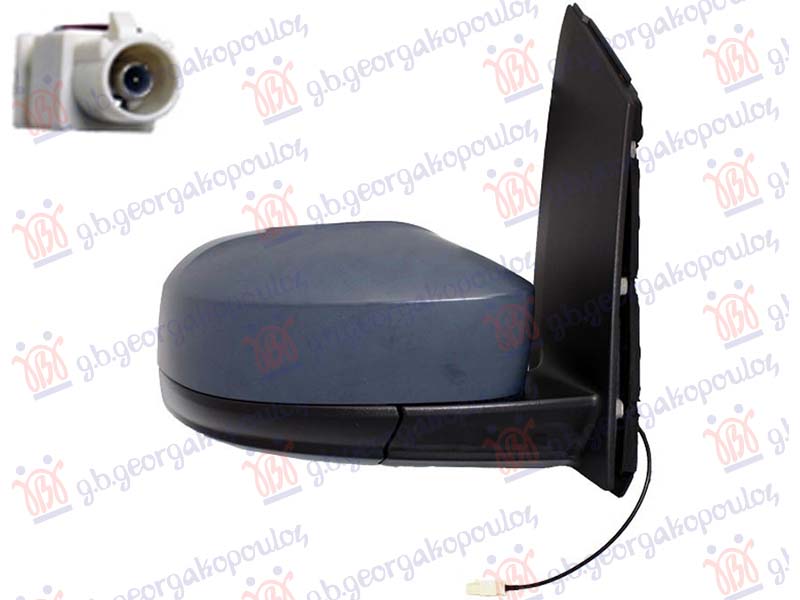 ΚΑΘΡΕΦΤΗΣ ΜΗΧΑΝΙΚΟΣ ΧΕΙΡΟΚΙΝΗΤΟΣ ΒΑΦΟΜΕΝΟΣ ΜΕ ΚΕΡΑΙΑ (CONVEX GLASS) ΔΕΞ