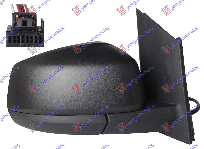 ΚΑΘΡΕΦΤΗΣ ΗΛΕΚΤΡΙΚΟΣ ΘΕΡΜΑΙΝΟΜΕΝΟΣ ΜΑΥΡΟΣ (5 PIN) (Α ΠΟΙΟΤΗΤΑ) (CONVEX GLASS) ΔΕΞ