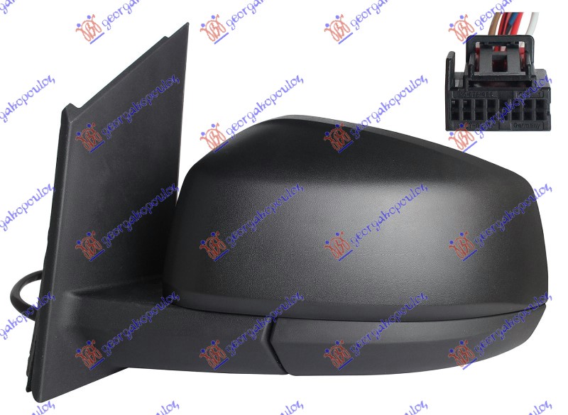 ΚΑΘΡΕΦΤΗΣ ΗΛΕΚΤΡΙΚΟΣ ΘΕΡΜΑΙΝΟΜΕΝΟΣ ΜΑΥΡΟΣ (5 PIN) (Α ΠΟΙΟΤΗΤΑ) (CONVEX GLASS) ΑΡ