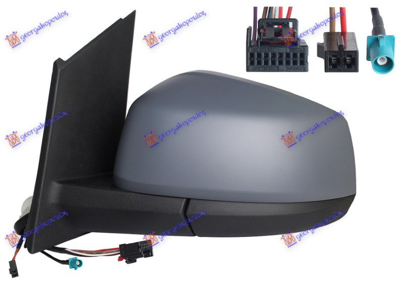 ΚΑΘΡΕΦΤΗΣ ΗΛΕΚΤΡΙΚΟΣ ΘΕΡΜΑΙΝΟΜΕΝΟΣ ΗΛΕΚΤΡΙΚΑ ΑΝΑΚΛΙΝΟΜΕΝΟΣ ΒΑΦΟΜΕΝΟΣ (ΜΕ ASSIST) ΜΕ ΚΕΡΑΙΑ (10 PIN) (CONVEX GLASS) ΑΡ