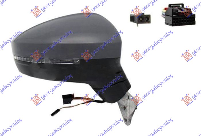 ΚΑΘΡΕΦΤΗΣ ΗΛΕΚΤΡΙΚΟΣ ΘΕΡΜΑΙΝΟΜΕΝΟΣ ΒΑΦΟΜΕΝΟΣ (ΜΕ ΦΛΑΣ & ASSIST) (CONVEX GLASS) ΔΕΞ