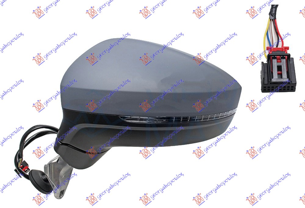 ΚΑΘΡΕΦΤΗΣ ΗΛΕΚΤΡΙΚΟΣ ΘΕΡΜΑΙΝΟΜΕΝΟΣ ΒΑΦΟΜΕΝΟΣ (ΜΕ ΦΛΑΣ) 6 PIN (ASPHERICAL GLASS) ΑΡ