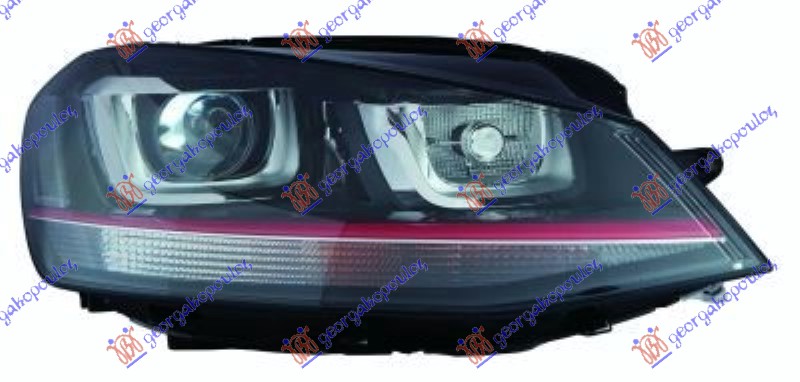 ΦΑΝΟΣ ΕΜΠΡΟΣ GTI Bi-XENON ΜΕ ΦΩΣ ΗΜΕΡΑΣ LED (E) (TYC) ΔΕΞ