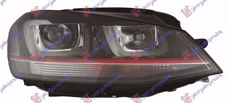 ΦΑΝΟΣ ΕΜΠΡΟΣ GTI XENON ΕΞΥΠΝΟ ME ΦΩΣ ΗΜΕΡΑΣ LED (E) (DEPO) ΔΕΞ