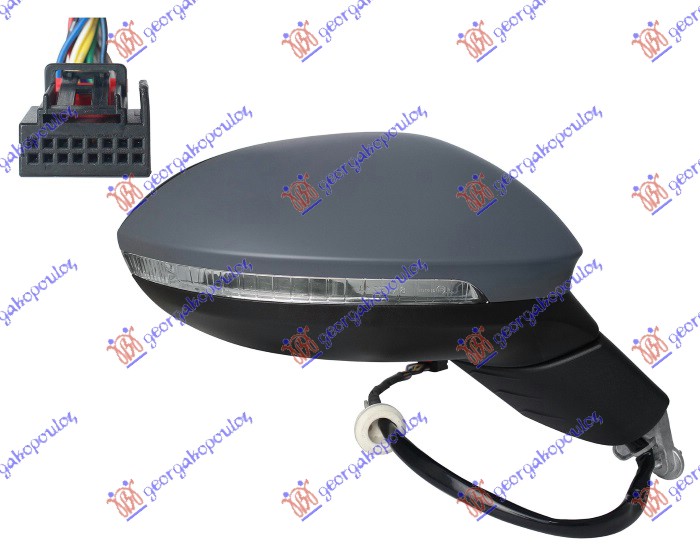 ΚΑΘΡΕΦΤΗΣ ΗΛΕΚΤΡΙΚΟΣ ΘΕΡΜΑΙΝΟΜΕΝΟΣ ΒΑΦΟΜΕΝΟΣ ΜΕ ΜΝΗΜΗ (ΜΕ ΦΛΑΣ & ΦΩΣ ΑΣΦΑΛΕΙΑΣ) (11 PIN) (Α ΠΟΙΟΤΗΤΑ) (CONVEX GLASS) ΔΕΞ