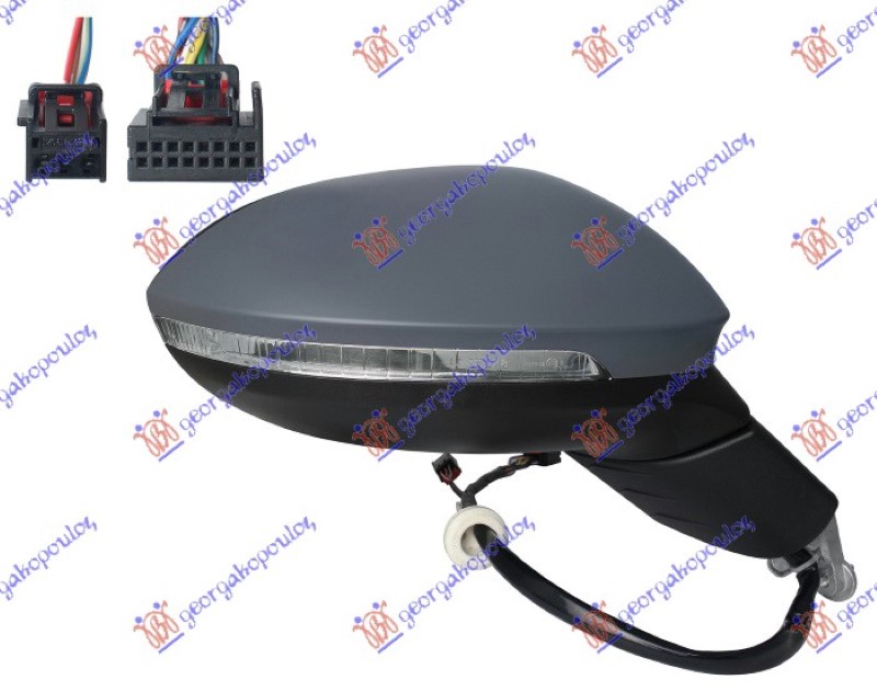 ΚΑΘΡΕΦΤΗΣ ΗΛΕΚΤΡΙΚΟΣ ΘΕΡΜΑΙΝΟΜΕΝΟΣ ΒΑΦΟΜΕΝΟΣ ΜΕ ΜΝΗΜΗ (ΜΕ ΦΛΑΣ & ΦΩΣ ΑΣΦΑΛΕΙΑΣ & ASSIST) (11+3 PIN) (CONVEX GLASS) ΔΕΞ