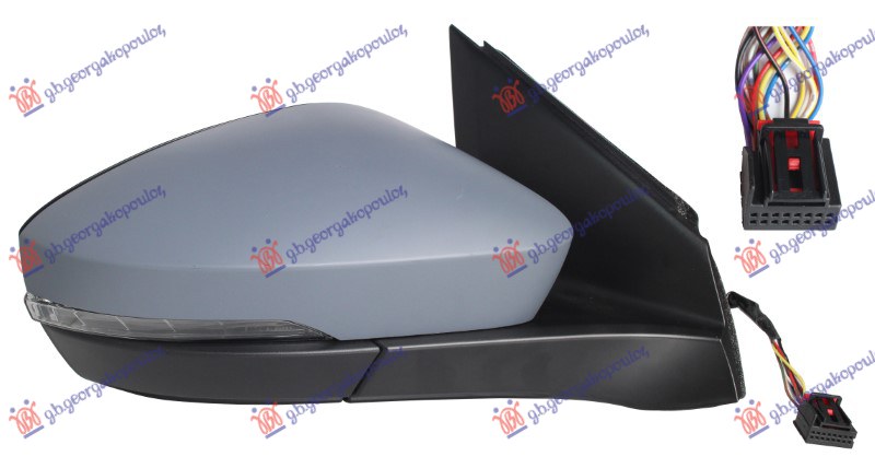 ΚΑΘΡΕΦΤΗΣ ΗΛΕΚΤΡΙΚΟΣ ΘΕΡΜΑΙΝΟΜΕΝΟΣ ΗΛΕΚΤΡΙΚΑ ΑΝΑΚΛΙΝΟΜΕΝΟΣ ΒΑΦΟΜΕΝΟΣ ΜΕ ΜΝΗΜΗ (ΜΕ ΦΛΑΣ & BLIS) (14 PIN) (CONVEX GLASS) ΔΕΞ