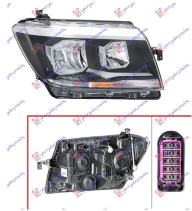 ΦΑΝΟΣ ΕΜΠΡΟΣ ΗΛΕΚΤΡΙΚΟΣ (H7/H15) (Ε) (DEPO) ΔΕΞ