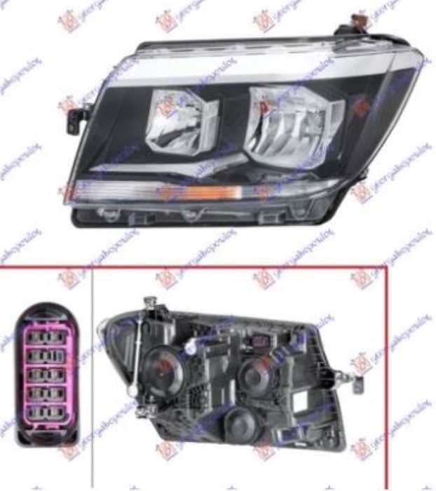 ΦΑΝΟΣ ΕΜΠΡΟΣ ΗΛΕΚΤΡΙΚΟΣ (H7/H15) (Ε) (TYC) ΑΡ