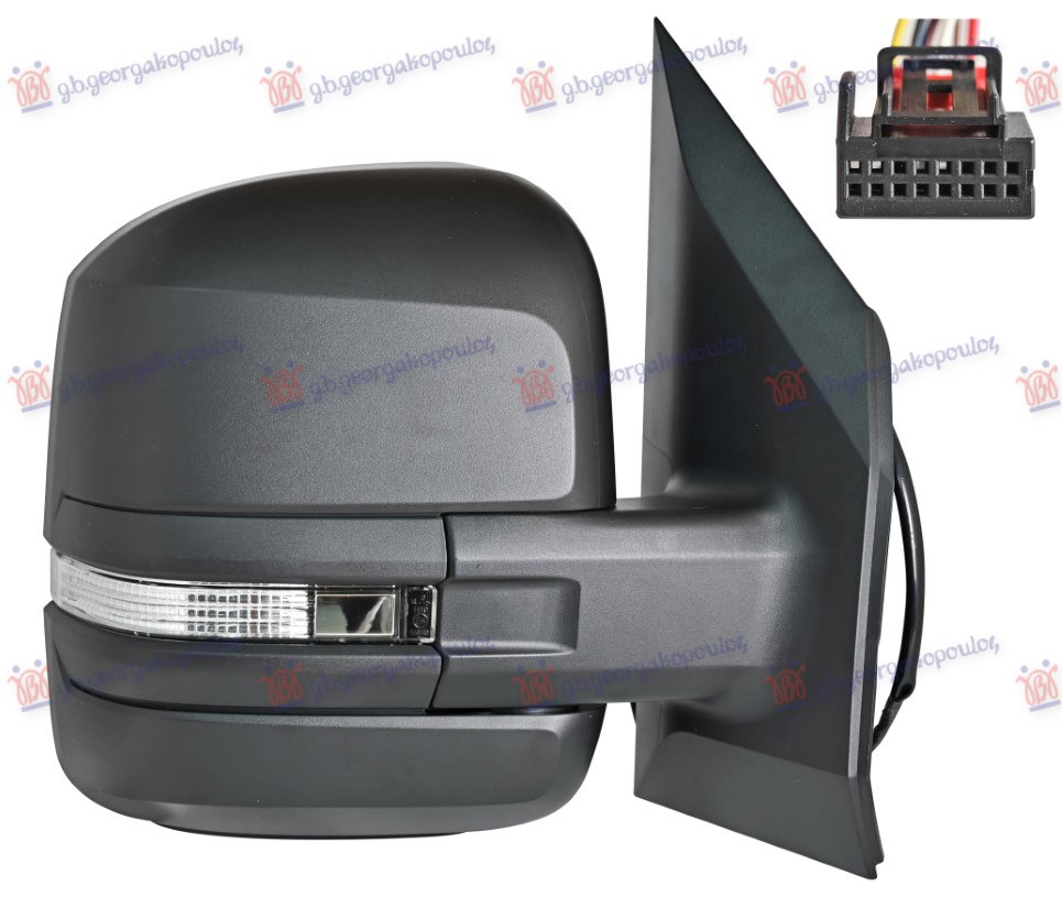 ΚΑΘΡΕΦΤΗΣ ΧΕΙΡΟΚΙΝΗΤΟΣ ΚΟΝΤΟΣ (ΜΕ ΦΛΑΣ) (6PIN) (Α ΠΟΙΟΤΗΤΑ) (CONVEX GLASS) ΔΕΞ