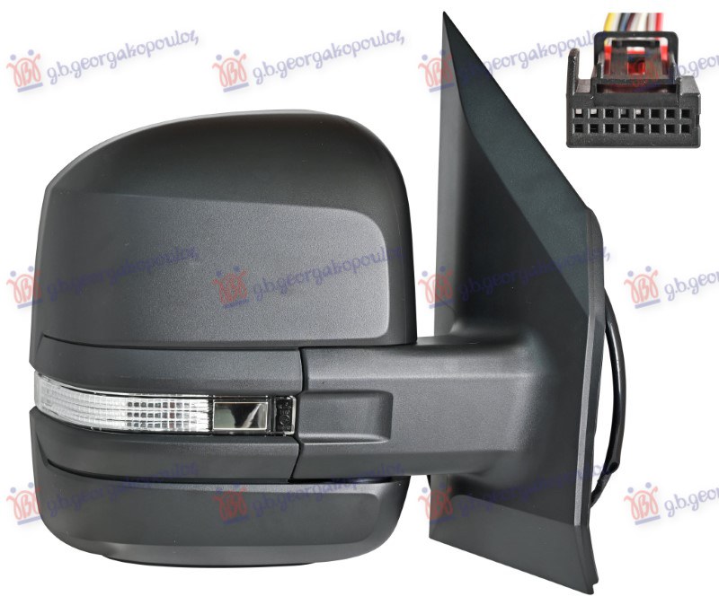 ΚΑΘΡΕΦΤΗΣ ΗΛΕΚΤΡΙΚΟΣ ΘΕΡΜΑΙΝΟΜΕΝΟΣ (ΚΟΝΤΟ ΜΠΡΑΤΣΟ) (ΜΕ ΦΛΑΣ) (6 PIN) (Α ΠΟΙΟΤΗΤΑ) (CONVEX GLASS) ΔΕΞ