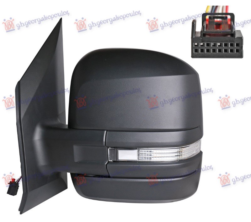 ΚΑΘΡΕΦΤΗΣ ΗΛΕΚΤΡΙΚΟΣ ΘΕΡΜΑΙΝΟΜΕΝΟΣ (ΚΟΝΤΟ ΜΠΡΑΤΣΟ) (ΜΕ ΦΛΑΣ) (6 PIN) (Α ΠΟΙΟΤΗΤΑ) (CONVEX GLASS) ΑΡ