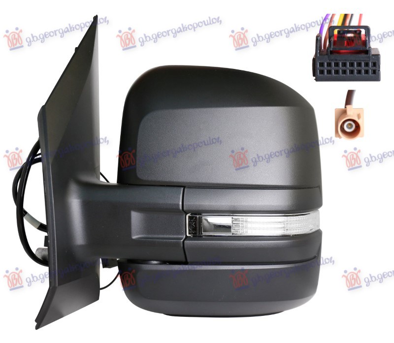 ΚΑΘΡΕΦΤΗΣ ΗΛΕΚΤΡΙΚΟΣ ΘΕΡΜΑΙΝΟΜΕΝΟΣ (ΚΟΝΤΟ ΜΠΡΑΤΣΟ) (ΜΕ ΦΛΑΣ & ΚΕΡΑΙΑ) (7 PIN) (Α ΠΟΙΟΤΗΤΑ) (CONVEX GLASS) ΑΡ