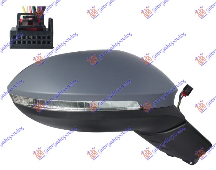 ΚΑΘΡΕΦΤΗΣ ΗΛΕΚΤ. ΘΕΡΜΑΙΝ. ΗΛ. ΑΝΑΚ. ΜΕ ΜΝΗΜΗ (ΜΕ ΦΛΑΣ & ΦΩΣ ΑΣΦΑΛ.) (13PIN) (Α ΠΟΙΟΤΗΤΑ) (CONVEX GLASS) ΔΕΞ