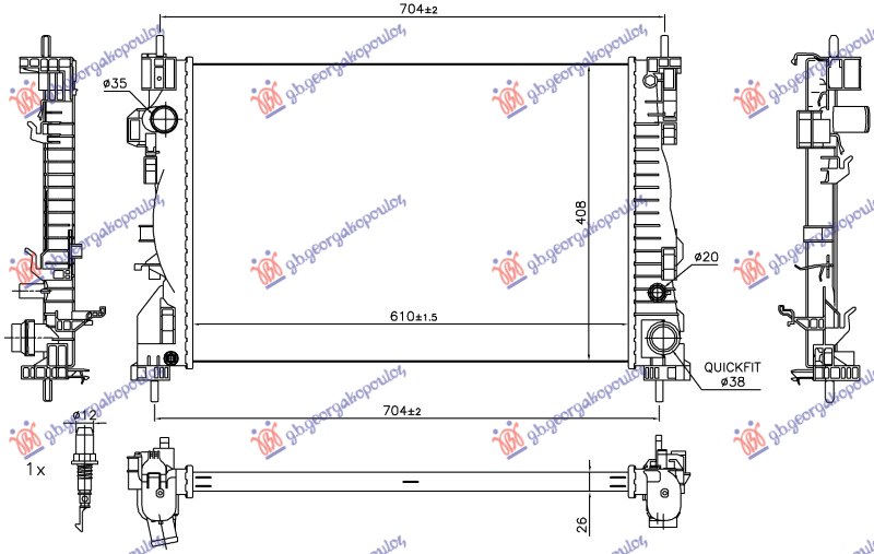 ΨΥΓΕΙΟ 1.4 TURBO (120) (61x40.5x2.6) (MARELLI)