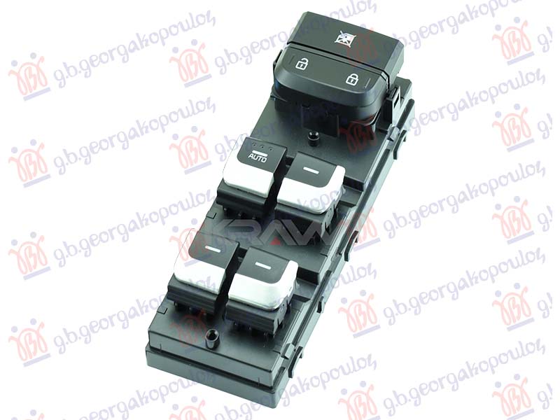 ΔΙΑΚΟΠΤΗΣ ΠΑΡΑΘΥΡΟΥ ΕΜΠΡΟΣ (Τετραπλοs) (ΜΕ ΚΛΕΙΔΩΜΑ ΠΑΡΑΘΥΡΩΝ & ΠΟΡΤΩΝ) (ΜΑΥΡΟ/ΧΡΩΜΙΟ) (18pin) ΑΡ