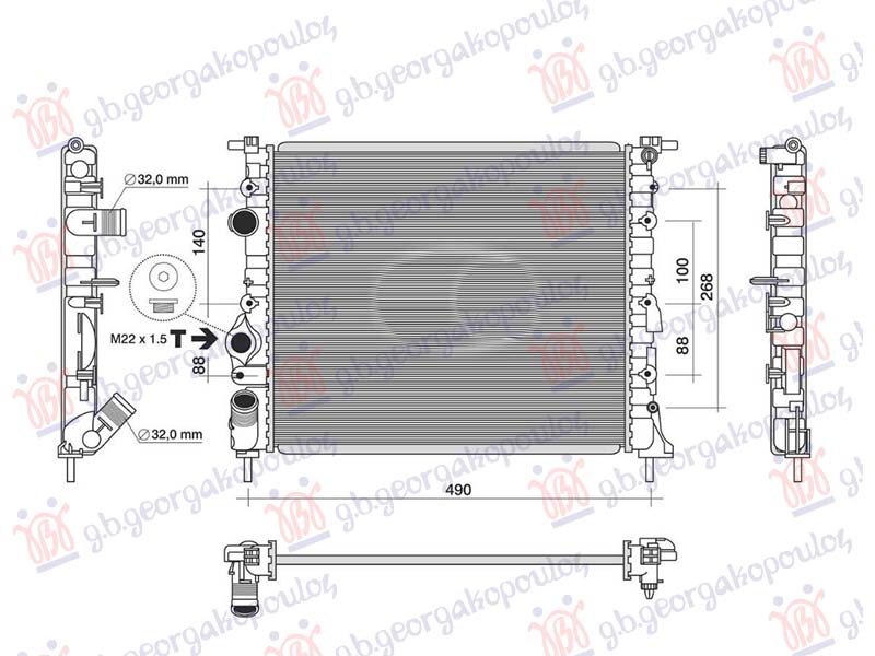 ΨΥΓΕΙΟ ΒΕΝΖΙΝΗ ΓΙΑ ΟΧΗΜΑΤΑ ΧΩΡΙΣ A/C (430x380) ΧΩΡΙΣ ΒΛΑΒΙΔΑ (ΒΙΔΩΤΟ ΒΕΝΤΙΛΑΤΕΡ) (NRF)