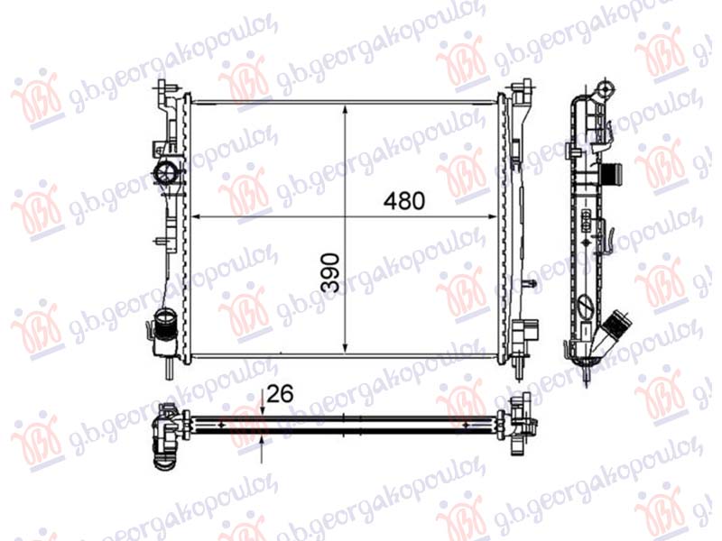 ΨΥΓΕΙΟ 1.5 ΠΕΤΡΕΛΑΙΟ DCi 2003- (480x414x270) 74KW (NRF)
