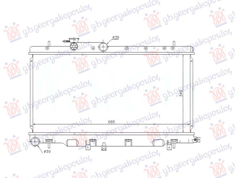 ΨΥΓΕΙΟ 1.6-2.0-2.5 ΒΕΝΖΙΝΗ (340x686x16) (ΑΝΟΙΧΤΟ ΚΥΚΛΩΜΑ) (VALEO)