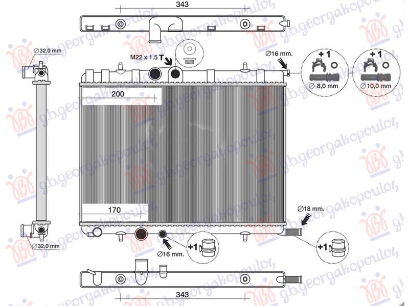 ΨΥΓΕΙΟ 1.6 ΒΕΝΖΙΝΗ (380x550x18) (NRF)
