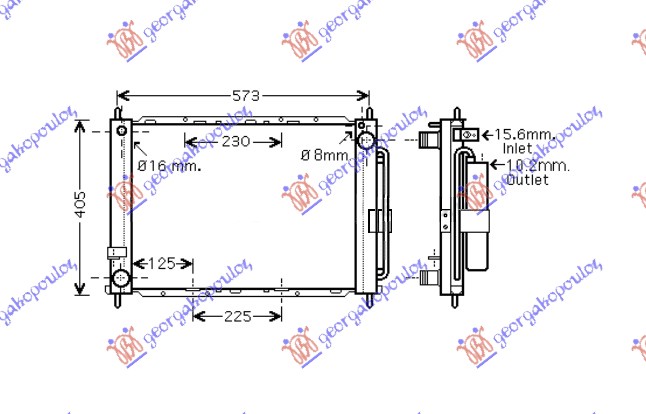 ΨΥΓΕΙΟ ΜΕ ΕΝΣΩΜΑΤΩΜΕΝΟ A/C 1.4-1.6 ΒΕΝΖΙΝΗ (510x380) (NRF)