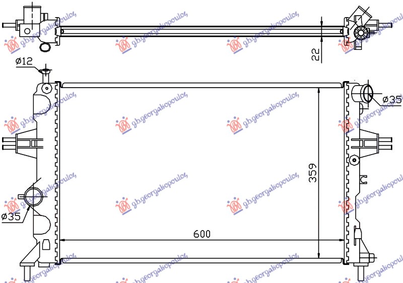 ΨΥΓΕΙΟ 1.4-1.6-1.8 +AC (60x37) (ΠΑΡΟΧΕΣ ΔΙΑΓΩΝΙΑ) (MARELLI)