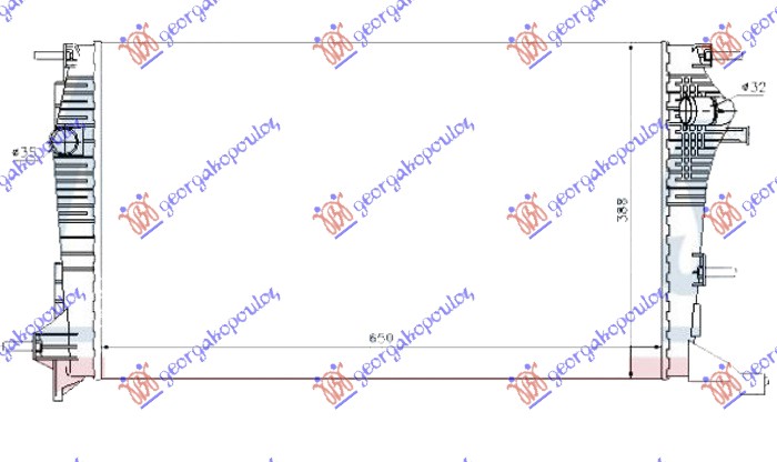 ΨΥΓΕΙΟ 2.0 TCE ΒΕΝΖΙΝΗ - 1.9-2.0 dCi ΠΕΤΡΕΛΑΙΟ (650x390x26) (NRF)