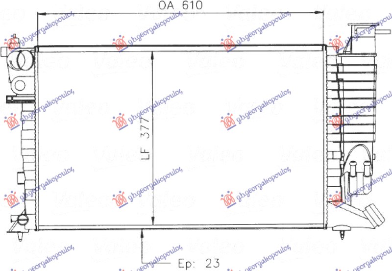 ΨΥΓΕΙΟ 1.6-1.8 ΒΕΝΖΙΝΗ -1.8-1.9 ΠΕΤΡΕΛΑΙΟ + A/C (610x360) (ΧΩΡΙΣ ΑΣΦΑΛΕΙΑ) (NRF)