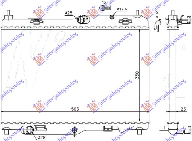 ΨΥΓΕΙΟ 1.4-1.6 ΠΕΤΡΕΛΑΙΟ TDCI ΜΗΧΑΝΙΚΟ +/- A/C (563x350) (NRF)