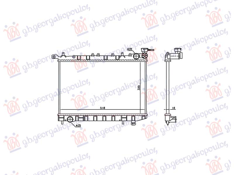 ΨΥΓΕΙΟ 1.4-1.6 ΒΕΝΖΙΝΗ +/- Α/C (528x320) (ΠΑΡΟΧΕΣ 35-35) (NRF)