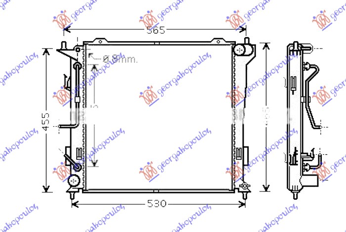 ΨΥΓΕΙΟ 1.6 CRDi ΠΕΤΡΕΛΑΙΟ ΑΥΤΟΜΑΤΟ (450x450x26) (NRF)
