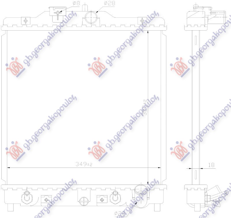 ΨΥΓΕΙΟ ΓΙΑ ΟΛΑ ΒΕΝΖΙΝΗ ΜΗΧΑΝΙΚΟ (350x350x27) (VALEO)