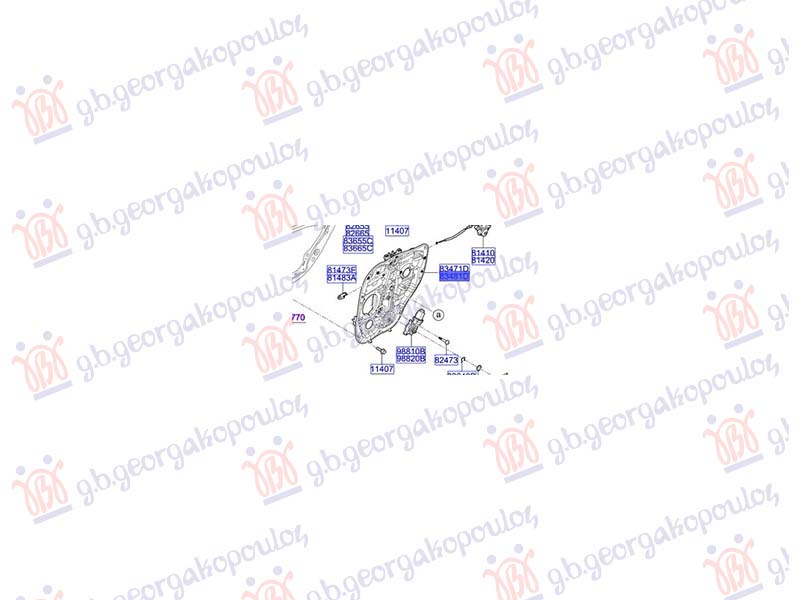 ΓΡΥΛΛΟΣ ΠΑΡΑΘΥΡΟΥ ΠΙΣΩ ΗΛΕΚΤΡΙΚΟΣ (ΧΩΡΙΣ ΜΟΤΕΡ) (Γ) ΔΕΞ