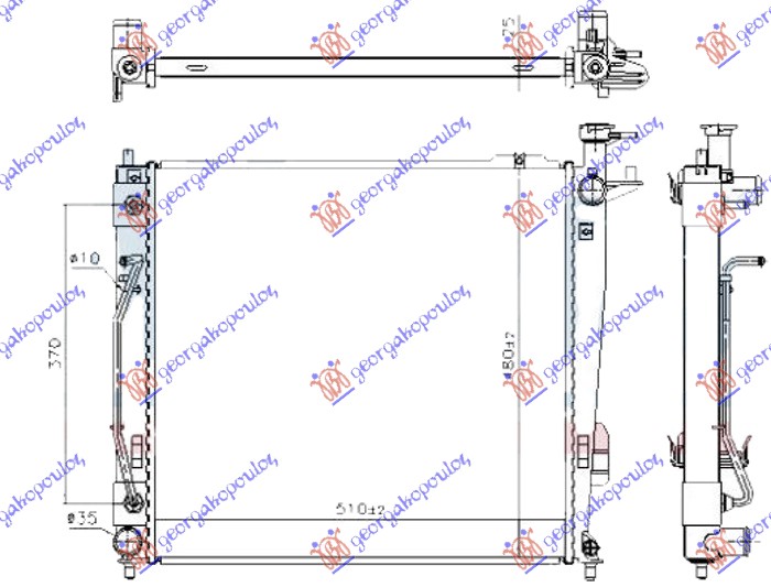 ΨΥΓΕΙΟ 2.0-2.2 CRDi ΠΕΤΡΕΛΑΙΟ ΑΥΤΟΜΑΤΟ (510x480x26) (ΤΥΠΟΥ HALLA) (VALEO)