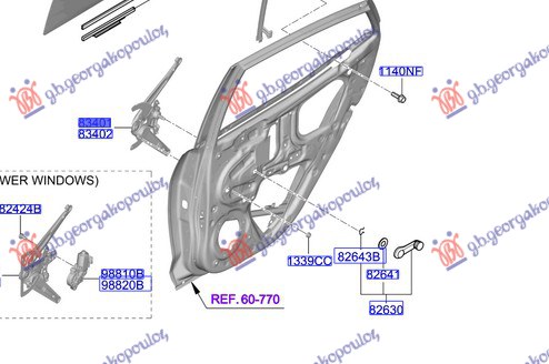ΓΡΥΛΛΟΣ ΠΑΡΑΘΥΡΟΥ ΠΙΣΩ ΗΛΕΚΤΡΙΚΟΣ (Γ) ΑΡ