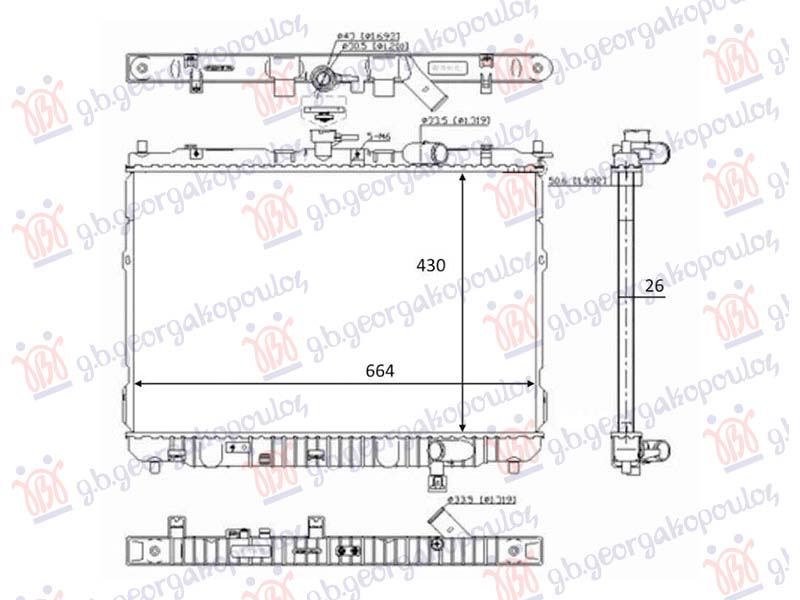 ΨΥΓΕΙΟ 2.0 CRDi ΠΕΤΡΕΛΑΙΟ (430x670x26) (NRF)