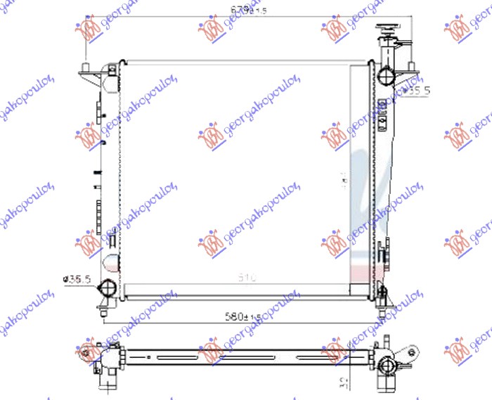 ΨΥΓΕΙΟ 2.2 CRDi ΠΕΤΡΕΛΑΙΟ ΜΗΧΑΝΙΚΟ (510x480x32) (NRF)