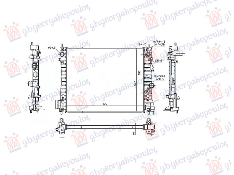 ΨΥΓΕΙΟ 1.7 DTi/CDTi ΑΥΤΟΜΑΤΟ ΠΕΤΡΕΛΑΙΟ (620x510x26) (NISSENS)