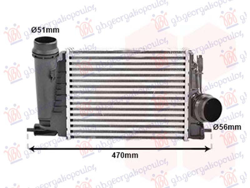 ΨΥΓΕΙΟ INTERCOOLER 1.3 TCE ΒΕΝΖΙΝΗ (281x217x80)