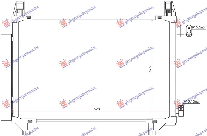 ΨΥΓΕΙΟ A/C 1.0i-1.3 16v (497x320x16) ΓΑΛΛΙΚΟ ΠΑΡΟΧΕΣ ΠΛΑΙ/ΑΝΩ (NRF)