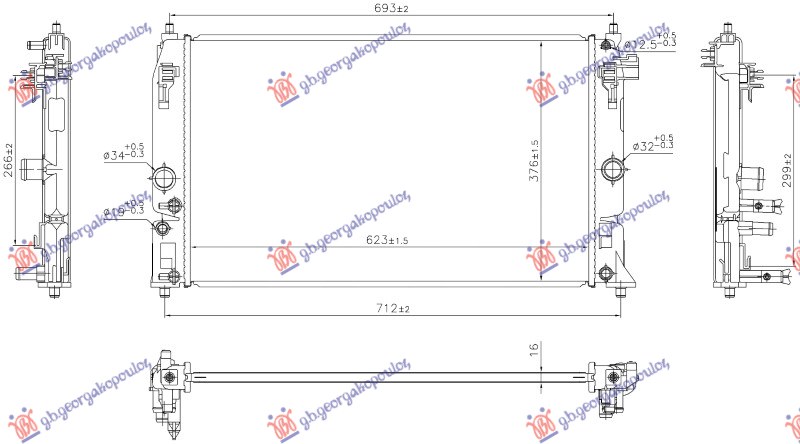 ΨΥΓΕΙΟ 1.5 ΒΕΝΖΙΝΗ/ΥΒΡΙΔΙΚΟ (625x376x16) (NRF)