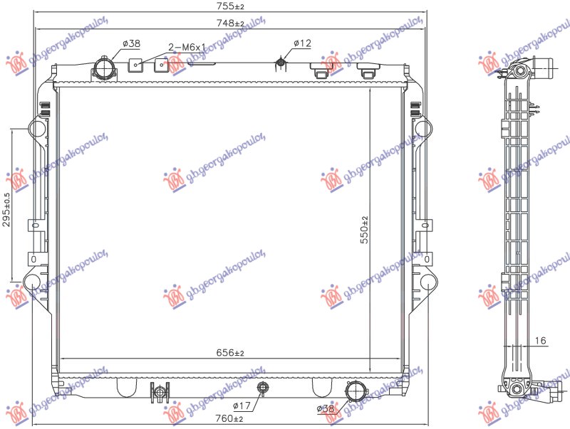 ΨΥΓΕΙΟ 2.4 D ΠΕΤΡΕΛΑΙΟ ΜΗΧΑΝΙΚΟ (550x650x27) (NRF)