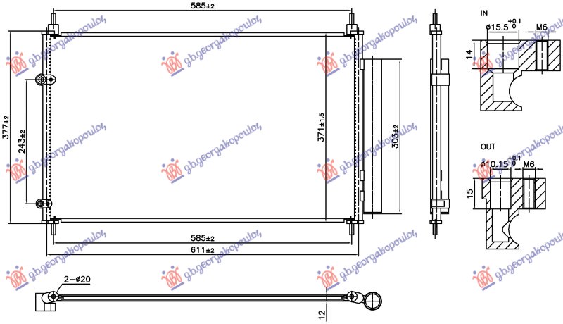 ΨΥΓΕΙΟ A/C 1.2-1.3-.1.6 BENZINH (588x367x16) (NRF)
