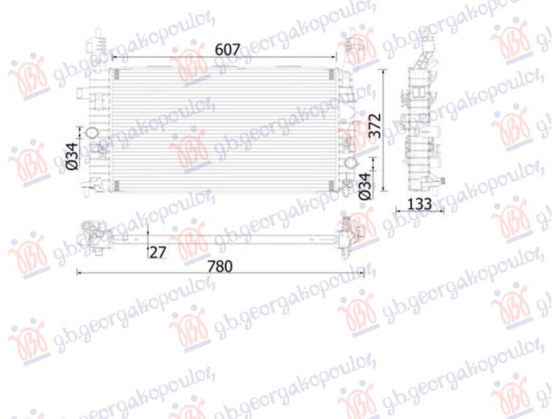 ΨΥΓΕΙΟ 1.7 CDTi ΠΕΤΡΕΛΑΙΟ ΜΗΧΑΝΙΚΟ (610x360x26) (NRF)
